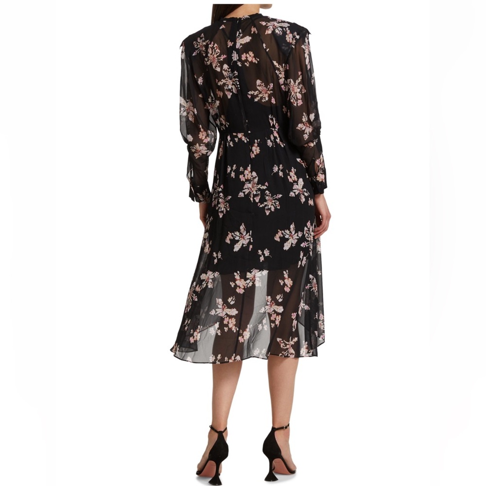 IRO Iliona Floral Chiffon Midi Dress - Picture 2 of 6